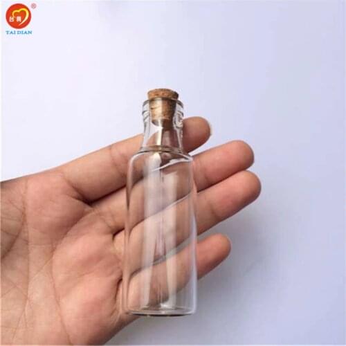 25ml Clear Transparent Glass Wishing Bottles With Cork Drift Bottle For Wedding Holiday Decoration Christmas Gift Jars 50pcs/lot