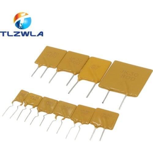 100Pcs Jk30 Plug In Self Resettable Fuse Pptc Ruef 30V 0.9A 1.1A 1.35A 1.5A 1.6A 1.85A 2A 2.5A 3A 4A 5A 6A 7A 8A 9A 10A