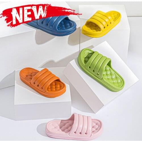 Hot Summer Woman Bathroom Slippers EVA Soft Thick Platform Shoes Anti-slip Couples Sandals Zapatos De Mujer Zapatillas