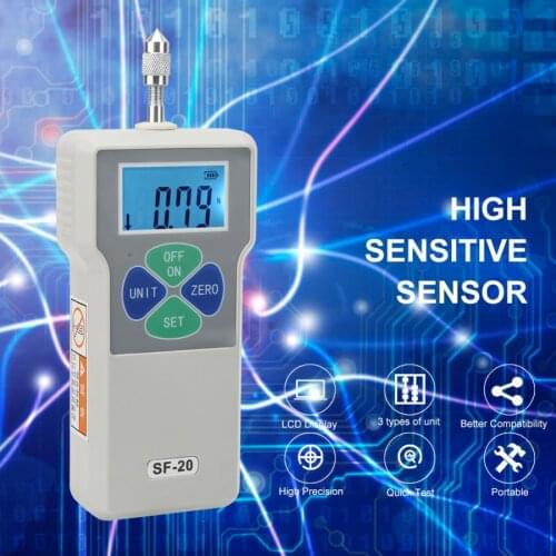 SF-20 Portable Push and Pull Tester Meter Digital Force Gauge 20N/2kg/4.5b 100-240V with Battery
