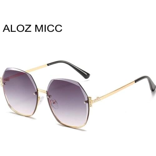 Fashion Rimless Sunglasses Women Brand Unique Colorful Sun Glasses Men Ladies Frameless Trend Eyeglasses Female Goggle Glasses