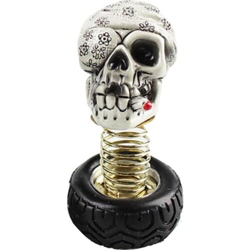 Skull Head Car Decoration Funny Skull Car Dashboard Toys In Car Ornaments Nodding Shaking Head Toys For Car Interior Decoration