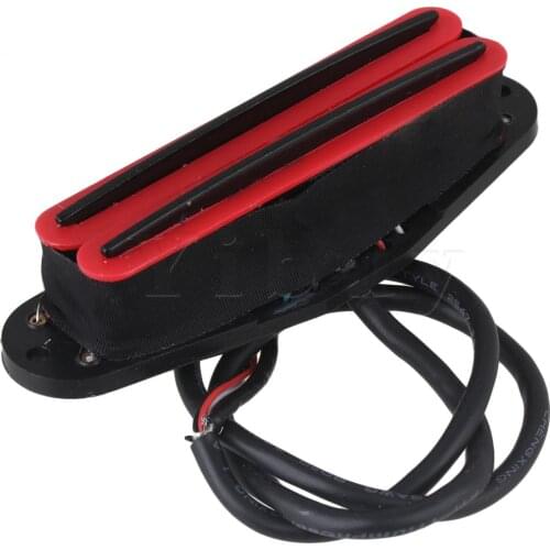 Yibuy 83 x 25 x 20mm Red Dual Humbucker Electric Guitar Double Coil Pickup