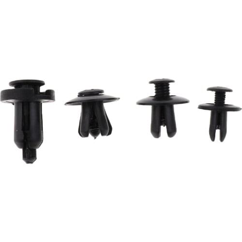 100 Pieces Car Push in Clips Bumper Fender Nylon Rivet Push in Clips 12 Type