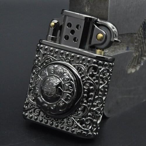 Zorro New Old Nine Door Armor Six Words Of Truth Bead Gold And Black Two Colors Kerosene Lighter