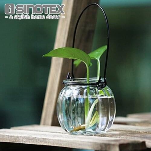 1pc Glass Vase Hanging Terrarium Succulents Plant Landscape Home Decor Gift