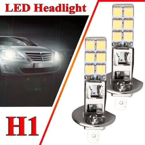 2Pcs H1 LED Car Fog Driving Light Headlight Replacement Bulb Super Bright 55W Car Light White Bulb Kit Headlight Bulbs Car Light