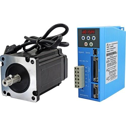 200KHz 50-80V Closed-Loop NEMA34 Stepping Motor Drive Kit LCDA808H 86mm Motor 2 Phase 8A 3~12Nm for CNC Router Engraving Machine