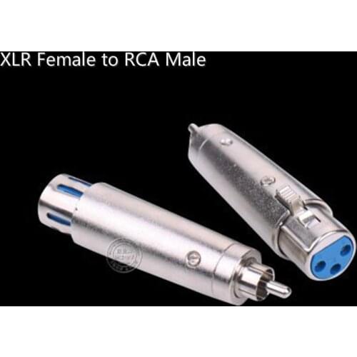3 Pin XLR Plug Female to RCA Male Audio Jack Adapter Connector for Microphone Amplifier Speaker High Quality