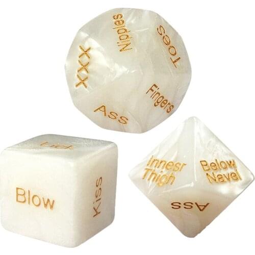 4 Pcs Sex Dice Sex Position Selection Toy Adult Game Props Toys Adult Couples Sex Toy Sex Tools for Couples Sex Position 3*3cm