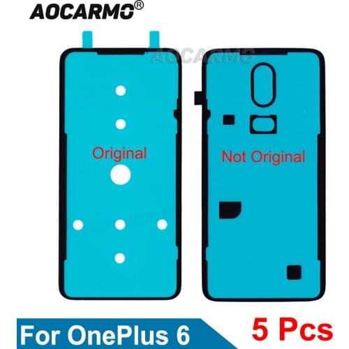 Aocarmo 5Pcs/Lot For OnePlus 6 1+6 Back Door Battery Cover Adhesive Sticker Glue Tape Replacement