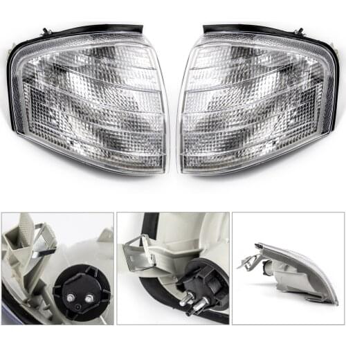 Artudatech 2028261143 2028261243 Pair Corner Lights Turn Signal Lamps Fits for Benz C Class W202 1994-2000 Accessories