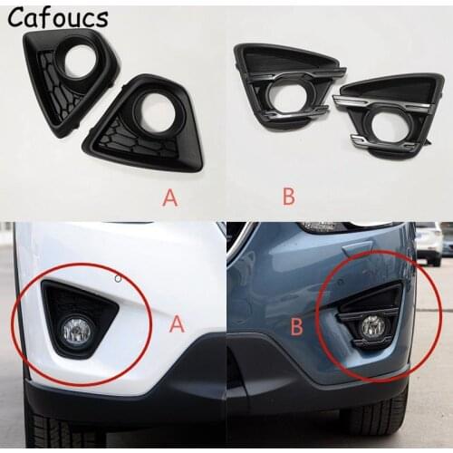 Cafoucs Car Lights Hood For Mazda CX-5 2013 2014 2015 Front Bumper Fog Lamp Cover KR11-50-C11-A KR11-50-C21-A