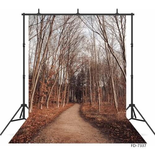 Photo Backdrop Forest Pathway Autumn Computer Printed Background for Children Baby Portrait Dolls Photography Props Photophone
