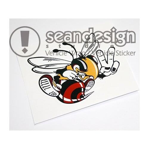 Hot sale Hornet helmet motorcycle stickers PVC 10