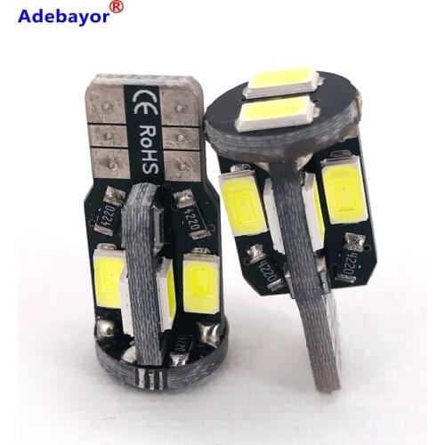 100pcs T10 led W5W T10 6smd canbus 5630 led Canbus NO ERROR Car Auto led Bulb Indicator Light Parking Lamps White 12V