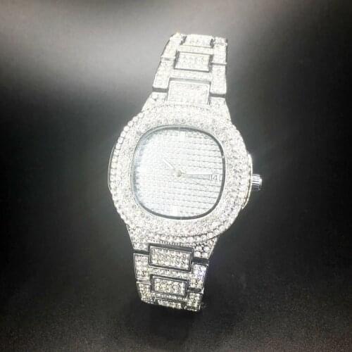 Iced Out Watch Women Full Diamond Jewelry Luxury Ladies Watches Fashion Quartz Female Clock Hip Hop Womens Watches montre femme