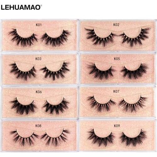 LEHUAMAO 100 Pairs/lot Makeup False Eyelash 3D Mink Lash 100% Cruelty Free Lashes Dramatic Reusable Natural Eyelashes wholesale
