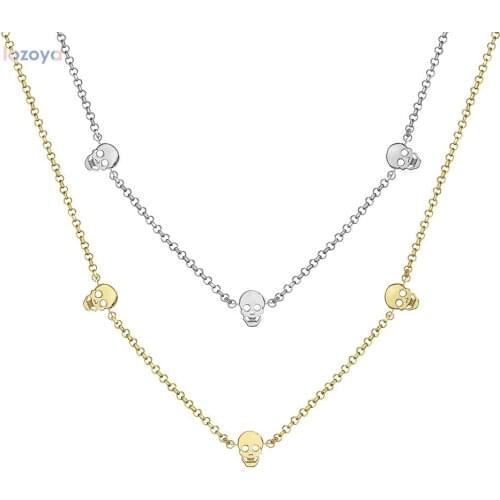 Lozoya 925 Sterling Silver Face Charm Wedding Jewelry Gift Choker Long Chain Necklace Wedding Gift 2021 Women Luxury Jewels