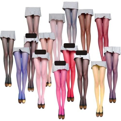 Fashion 20D Frauen Candy Farbe Mode Sexy Dunne Strumpfhosen Solide Footed Strumpfhosen Nahtlose Strumpfwaren muss