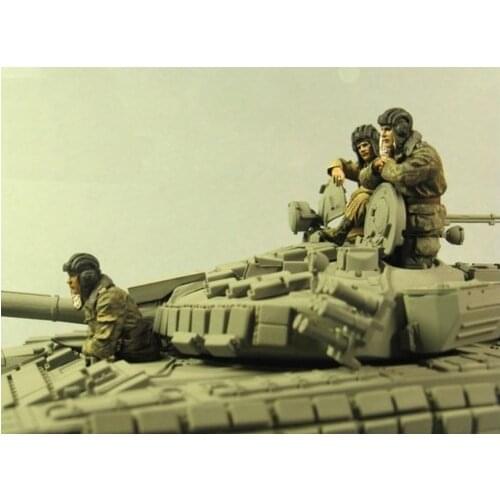 1/35 scale model of modern warfare Russian tank soldier 3 people Resin Model Kit figure Free Shipping