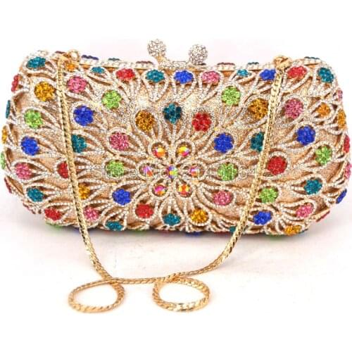 Boutique charm full of high quality diamond fashion party mini purse clutch evening bag ladies handbag shoulder bag wallet 88631