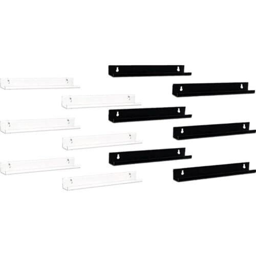 Record Shelf Wall Mount Black and Clear to Choose Acrylic Album Record Holder Display Racks Art for the Record Collector