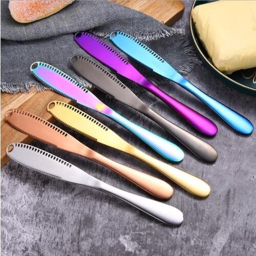 Stainless Steel Butter Knife Rose Gold Cheese Dessert Jam Spreaders Cream Knifes Utensil Cheese Spatula Cutlery Dessert Tools
