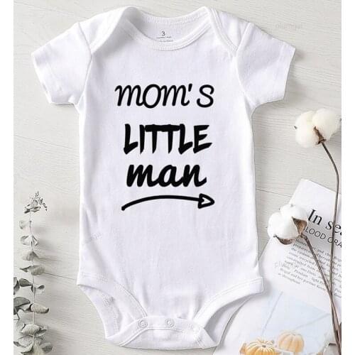 Clothing for Babies Newborn Baby Girl Clothes Print Moms Little Man Toddler Romper One Piece Jumpsuit Infant Winter Costume