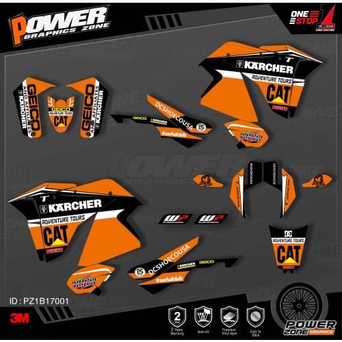 PowerZone Custom Team Graphics Backgrounds Decals 3M Stickers Kit For KTM ADV 1050 1090 1190 1290 108
