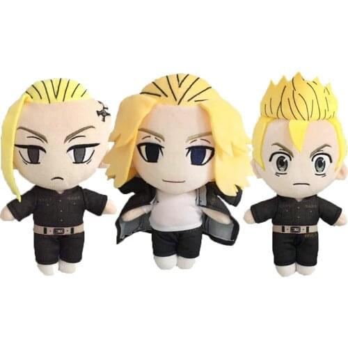 20cm Tokyo Revengers Plush Doll Manjiro Ken Takemichi Hinata Atsushi Anime Soft Stuffed Toys Tokyo Revengers Plushie Pillow Doll