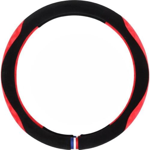 Plush Stereo Antiskid Warm Car Steering Wheel Cover 6 Colors to Choose For 37- 38 CM 14.5"-15" Braid on Steering-Wheel Cape