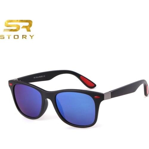STORY TR90 Square frame Polarized Men Sunglasses brand designer high quality Anti-Reflective sun glasses