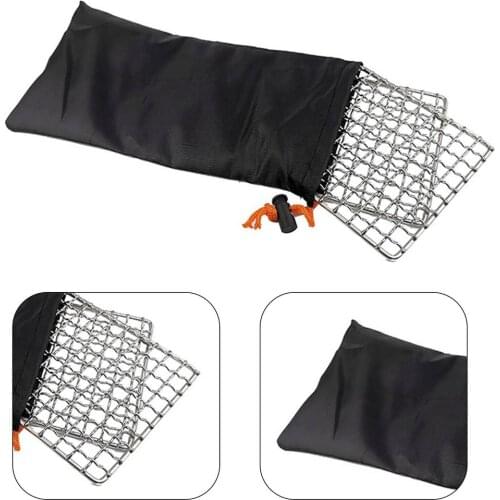 Portable BBQ Barbecue Grill Mat Tools Stainless Steel Replacement Mesh Wire Non-stick Net DIY Grid Mesh Mat BBQ Mat