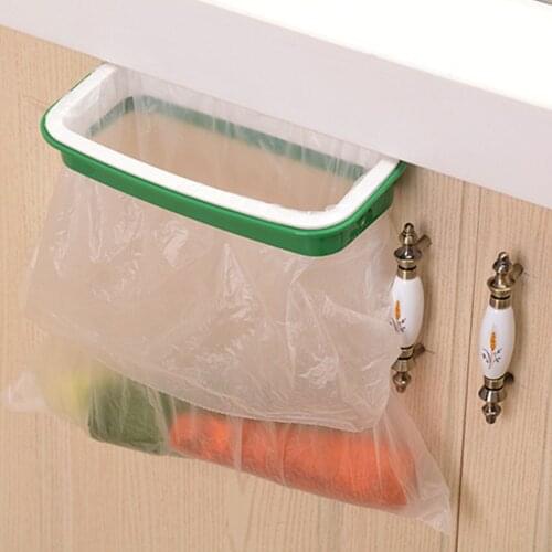 Portable Hanging Trash Garbage Bag Holder For Kitchen Cabinet Rack Bag Hook Scouring Pad Dry Shelf Holder Kitchen Storage