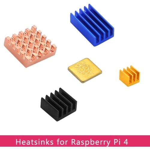 Metal Heatsink for Raspberry Pi 4 Model B Copper Aluminum Alloy Heat Sinks Passive Cooling Radiator for Raspberry Pi 4