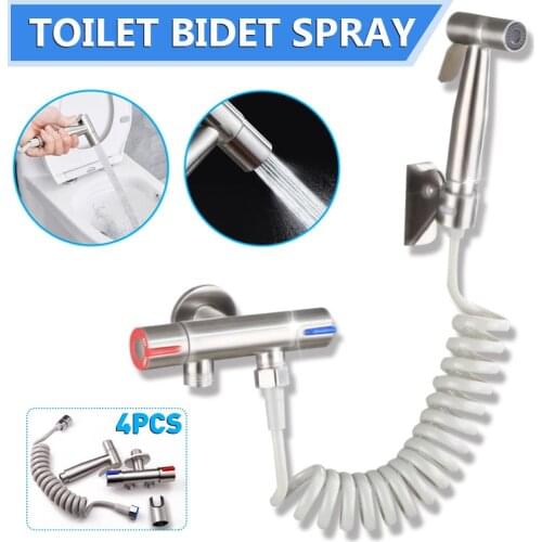 Handheld Shower Head Douche Toilet Bidet Spray Set Stainless steel Toilet Sprayer Kit Bidet Faucet Toilet Shower Bidet Spray