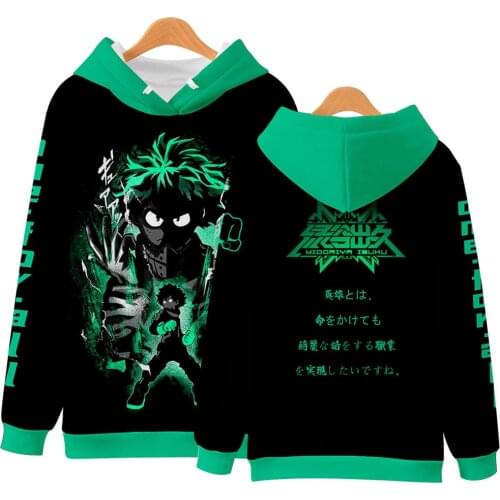 Anime My Hero Academia Bakugou Katsuki 3D Print Hood Hoodie Kirishima Eijiro Pullover Midoriya Izuku Sweatshirt