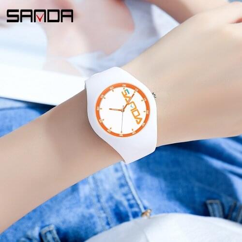 SANDA Creativity Fashion Brand Women Mens Waterproof Sports Watch Quartz Digital Watch Luxury Analog Student Wrist Watches 6076