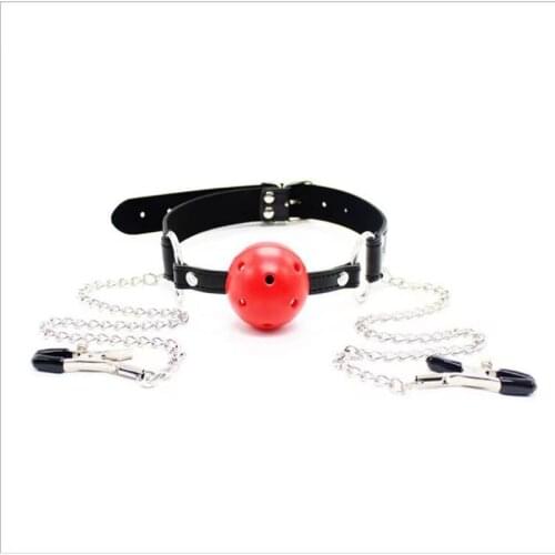 Bundled Sex Toys Slave Gag Ball Sexy Breasts Stimulating Flirtation Bondage Erotic Toys Couple Sex Toys Female Sex Toys