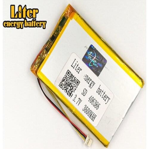 Plug 1.0-4P Cheap 406386 3.7v 3600mah rechargeable lithium polymer Tablet PC Digital Products