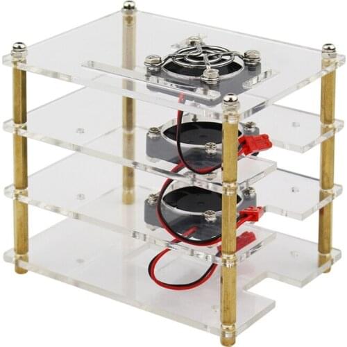 YYDS Raspberry Pi Rack Case with Raspberry Pi Heatsinks Stackable Case Stack Enclosure for Raspberry Pi 4/3/2 Model B