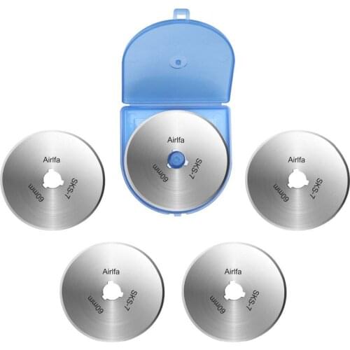 Airlfa Rotary Cutter Blades 60mm 200pcs, Fits Dafa rotary cutter Replacement, Quilting Sewing Fabric Leather