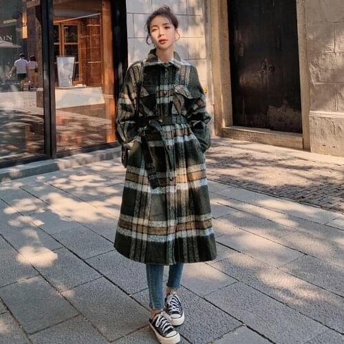 YSBFALNZ Women's Plaid Coats
