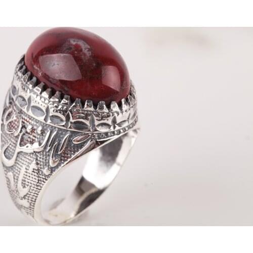 UM US JEWELRY Jasper Gemstone 925 Sterling Silver Men Ring