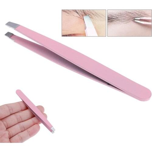 1pcs Eyebrow Tweezers Stainless Steel Face Hair Removal Eye Brow Trimmer Eyelash Clip Cosmetic Beauty Makeup Tool
