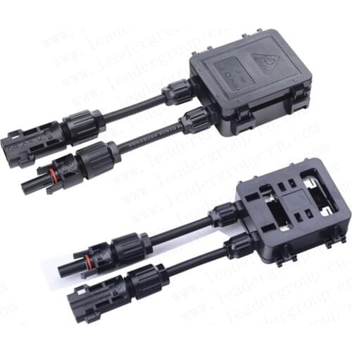 10 pcs/lot High quality 2 way PV Junction Box with 2.5mm2 Cable Solar Module Junction Boxes and IP67 Connector