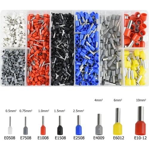 1200PCS terminales electricos para cable lugs Box Ferrules kit set Wire Terminal Crimp Connector needle terminals