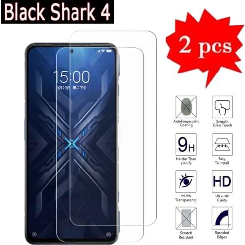 2-1Pcs Premium Glass For Black Shark 4 Cover Phone Protection Film Xiaomi Black Shark4 9H 2.5D Explosion Proof Tempered Glass