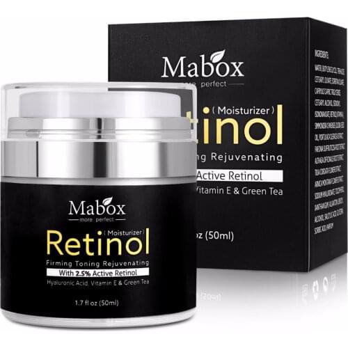 2.5%Moisturizer Retinol Facial Cream Pure Retinol For Face Hyaluronic Acid Antiaging Vitamin E Collagen Retin-a Cream 50g